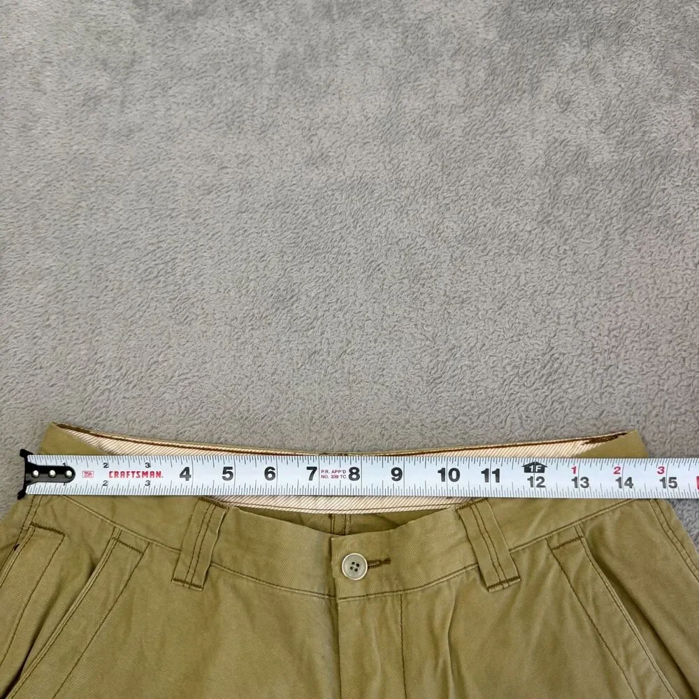 Tommy Bahama Chino Shorts Mens 30 Tan Silk Classic Fit Slash Pockets Flat Front